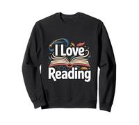 I Love Reading Libro Aperto Biblioteca Magica Bookworm Felpa