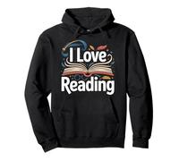 I Love Reading Libro Aperto Biblioteca Magica Bookworm Felpa con Cappuccio