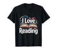 I Love Reading Libro Aperto Biblioteca Magica Bookworm Maglietta