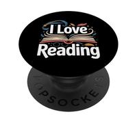 I Love Reading Libro Aperto Biblioteca Magica Bookworm PopSockets PopGrip Adesivo