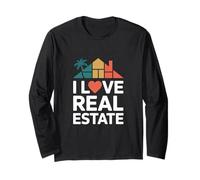I Love Real Estate Immobiliare Home Design Maglia a Manica