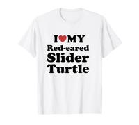 I Love Red-Eared Slider Turtle Maglietta