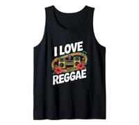I Love Reggae Vibrant Music Boombox Blooms Canotta