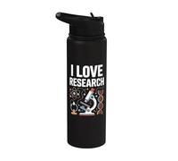 I Love Research Science DNA Microscopio Stainless Steel Insulated Water Bottle