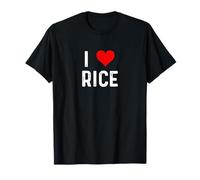 I Love Rice - Cuore - Distressed - Food Cook Chef Cooking Maglietta