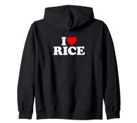 I Love Rice Felpa con Cappuccio