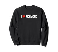 I Love Richmond Virginia Heart Travel Trip Vacanza Felpa