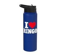 I Love Ringo, I Heart Ringo Design Stainless Steel Insulated Water Bottle