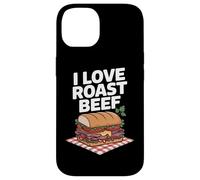I Love Roast Beef Amante del cibo divertente Custodia per iPhone 14