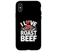 I Love Roast Beef Carnivore BBQ Pitmaster Cucina Umorismo Custodia per iPhone X/XS