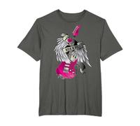 I Love Rock And Roll Guitar Angel Wings Maglietta