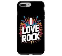I Love Rock Chitarra Batteria Passione Musica Custodia per iPhone 7 Plus/8 Plus