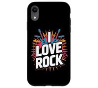 I Love Rock Chitarra Batteria Passione Musica Custodia per iPhone XR