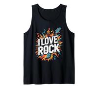 I Love Rock Music Guitar Note Esplosione Canotta