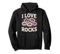 I Love Rocks Ametista Geode Agata Appassionato Felpa con Cappuccio