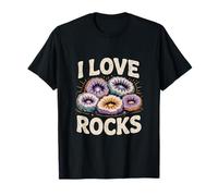 I Love Rocks Ametista Geode Agata Appassionato Maglietta