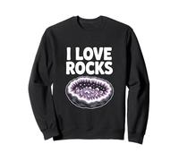 I Love Rocks Geode Ametista Design Felpa
