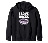 I Love Rocks Geode Ametista Design Felpa con Cappuccio