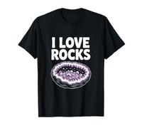 I Love Rocks Geode Ametista Design Maglietta