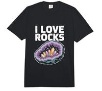 I Love Rocks Geode Crystal Design Comfort Colors Adult Heavyweight T-Shirt
