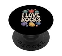I Love Rocks Pietre preziose colorate Geologia PopSockets PopGrip Adesivo
