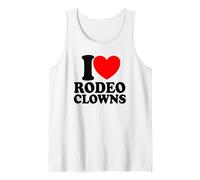I Love Rodeo Clowns Red Heart Rodeo Clown Canotta