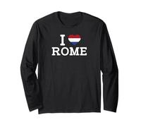 I Love Rome Funny Netherlands Flag Prank Joke Gag Novelty Maglia a Manica