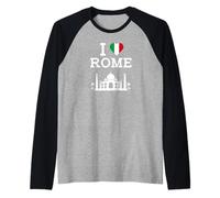I Love Rome Indian Landmark Funny Prank Joke Gag Prankster Maglia con Maniche Raglan