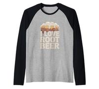 I Love Root Beer Appassionato Passione Maglia con Maniche Raglan