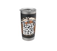 I Love Root Beer Fun Celebration Citazione Bicchiere termico in acciaio inox doppia parete