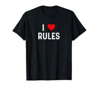 I Love Rules - Cuore - Regolamento sull'audit del Rischio di conformità Maglietta con Stampa Grafica Economica