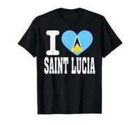 I Love Saint Lucia Cuore Souvenir Lovers Pride Travel Maglietta