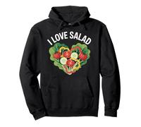 I Love Salad - Cuore Vegetariano Fresco Felpa con Cappuccio