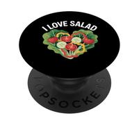 I Love Salad - Cuore vegetariano fresco PopSockets PopGrip Adesivo