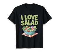 I Love Salad Divertente Veggie Appassionato Umorismo Maglietta