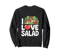 I Love Salad Heartful Veggie Dichiarazione Felpa
