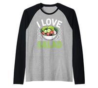 I Love Salad Veggies Veganism World Vegan Day Maglia con Maniche Raglan