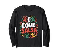 I Love Salsa Vibrant Dance Moves Design Maglia a Manica