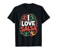 I Love Salsa Vibrant Dance Moves Design Maglietta