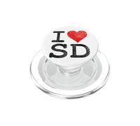 I Love San Diego I Heart SD Stato della California PopSockets PopGrip per MagSafe