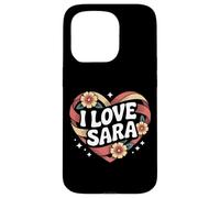 I Love Sara Cuore Floreale Amore Espress Custodia per iPhone 15 Pro