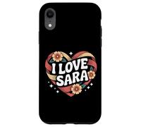 I Love Sara Cuore Floreale Amore Espress Custodia per iPhone XR