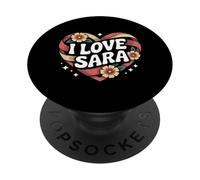 I Love Sara Cuore Floreale Amore Espress PopSockets PopGrip Adesivo