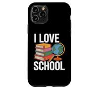 I Love School Books Globe Pencil Student Life Custodia per iPhone 11 Pro