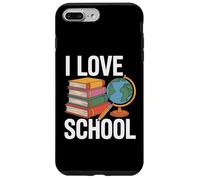 I Love School Books Globe Pencil Student Life Custodia per iPhone 7 Plus/8 Plus