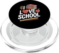 I Love School Books - Matita con mele PopSockets PopGrip per MagSafe