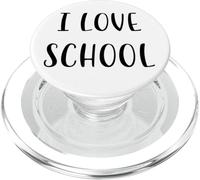 I love school Divertente Idea Bianco Lie Party PopSockets PopGrip per MagSafe