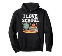 I Love School Globe Apple Books Apprendimento Felpa con Cappuccio