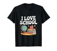 I Love School Globe Apple Books Apprendimento Maglietta
