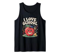 I Love School Happy Apple Educazione Divertimento Canotta